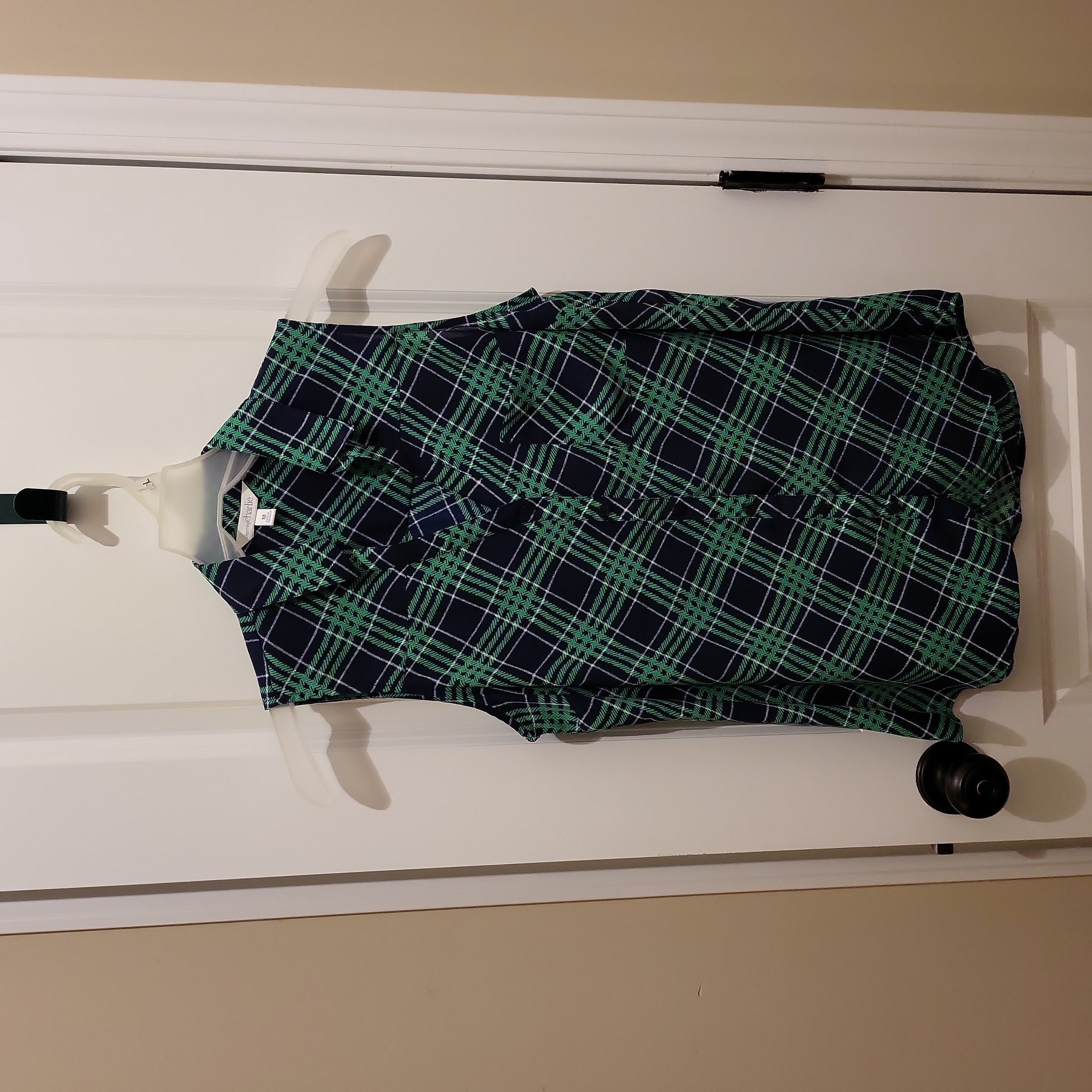 Charming Charlie Sleeveless Button Down Top